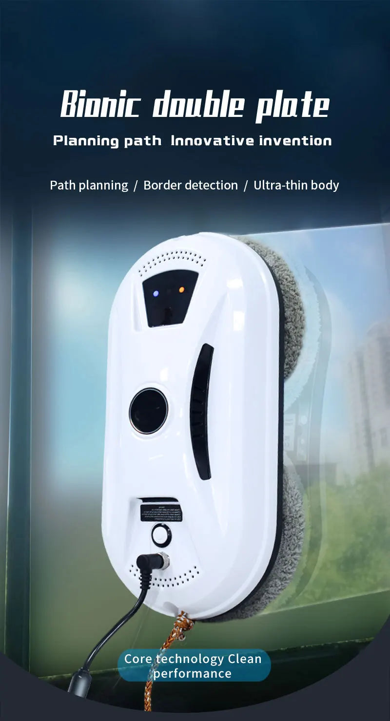 Luxoum™ Intelligent Glass Cleaning Robot with Remote Control & Safety Rope