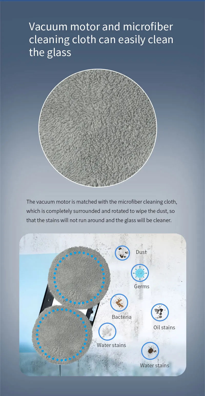 Luxoum™ Intelligent Glass Cleaning Robot with Remote Control & Safety Rope